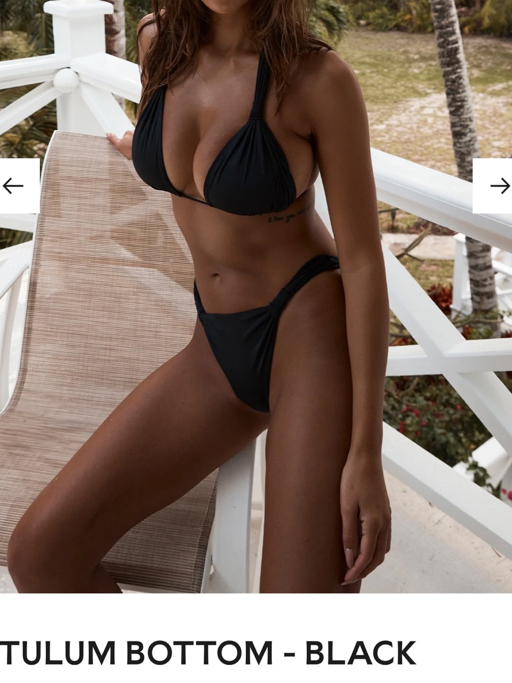 NWT Monday Swimwear Tulum Bikini Bottom Ice Stripe L/V - Picture 4 of 7